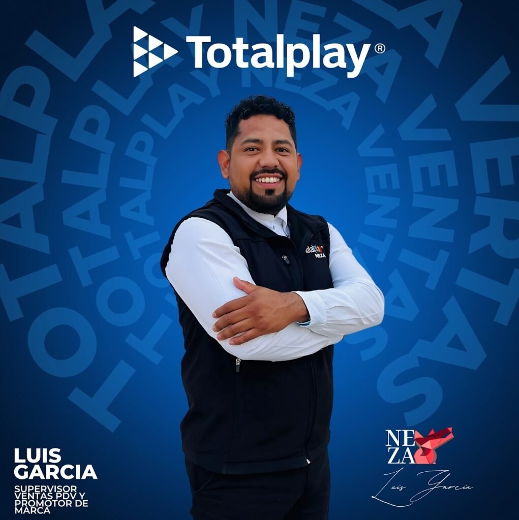 Fotografía de supervisor de Totalplay Neza, líder en estrategias comerciales y atención al cliente, enfocado en crecimiento y servicio de calidad.
